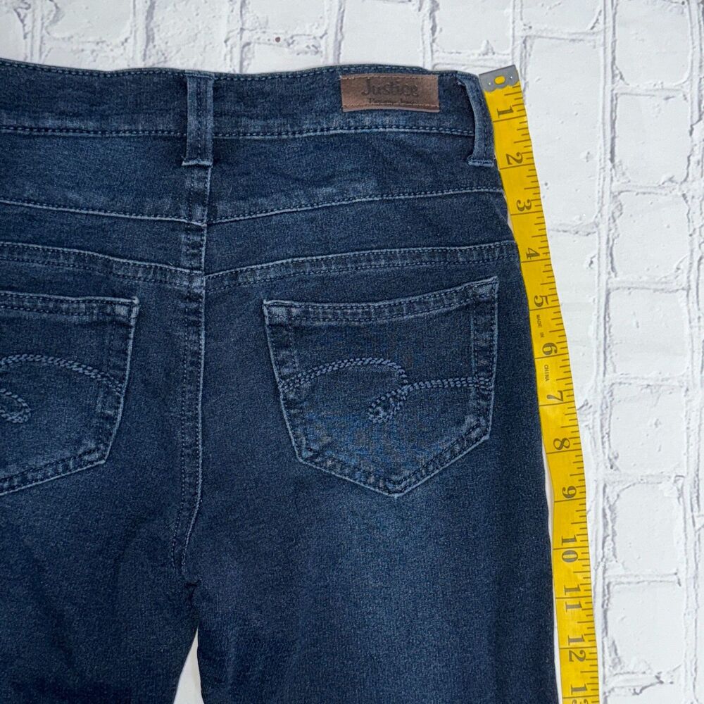 Justice Premium Denim Knit Jeggings – Dark Wash - Picture 3 of 4